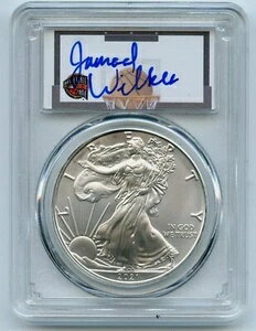 2021 ASE $1 タイプ1 PCGS MS70 FDOI ジャマール・ウィルクス NBA NMBHOF 個人コレクション