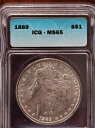 1889-P モルガン銀貨 - MS65(ICG)(3)