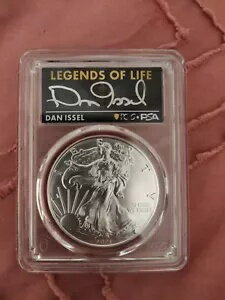 ダン・イッセル 2021 $1 シルバー T1 コイン PCGS MS70 レジェンド ケンタッキー・ワイルドキャッツ サイン NBA