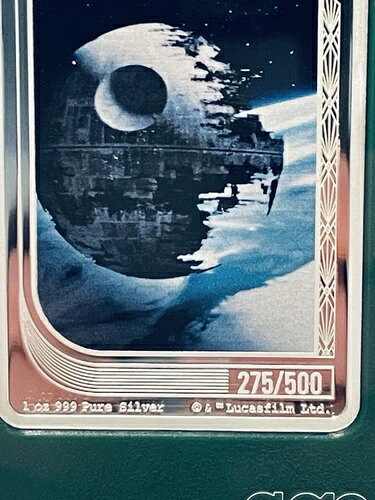 2025 ? スターウォーズ - 1オンス トレーディングカードコイン - デススター 275/500
