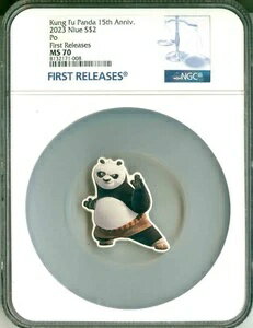 2023年 ニウエ S$2 カンフー・パンダ 15周年記念 初版 NGC PF70 UC ボックス＆COA OGP