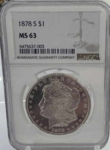 1878-S モルガン銀貨 NGC MS63 プルーフ PL のように見えるが、DMPL の可能性もある