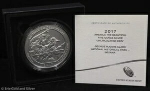 2017 ATB ジョージ・ロジャース・クラーク 5オンス シルバーコイン（箱・鑑定書付き）