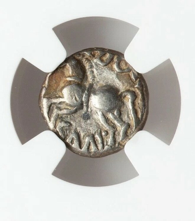 NGC認定 キナリウス銀貨 古代ケルトガリア馬チョイスファイン 紀元前1年