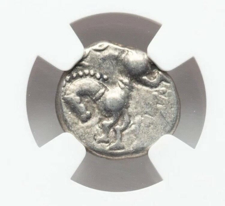 NGC認定 キナリウス銀貨 古代ケルトガリア馬チョイスファイン 紀元前1年