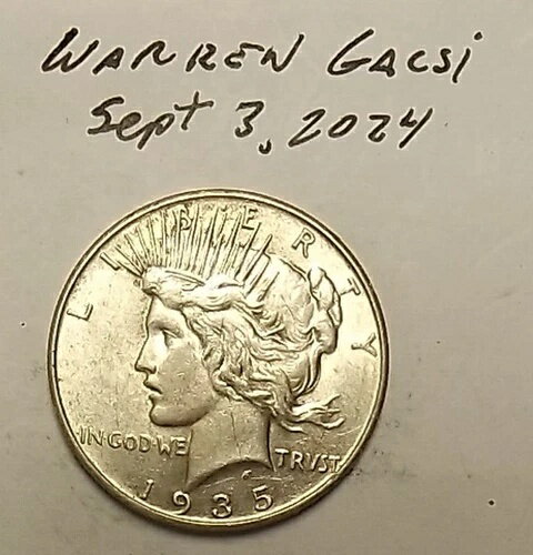 1935年 P ピースドル 90% 銀貨 非常に美品 #714656