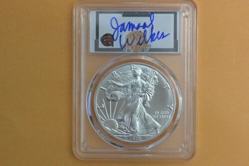 2020年 (S) シルバー アメリカンイーグル $1 PCGS MS70 緊急FDI ジャマール・ウィルクス