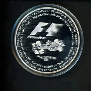 シルバー 5 オンス .999 ソロモン諸島 2017 $15 F1 フォーミュラ 1 レーシング プルーフ コイン 限定版