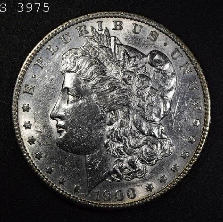 1900-S モーガン銀貨「AU++」*2点目以降は送料無料*