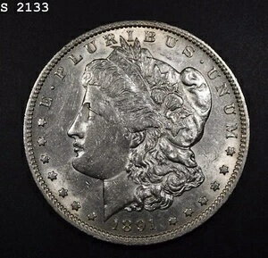 1891-O モルガン銀貨「CH BU」*1点目以降送料無料*