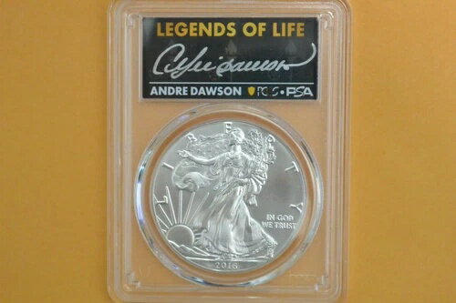 2016-(S) シルバーイーグル PCGS MS70 アンドレ・ドーソン サイン入り サンフランシスコにて鋳造