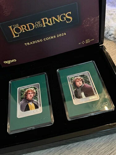 2024年 ニウエ ロード・オブ・ザ・リング ミント シルバートレーディングコイン エメラルド メリー＆ピ..