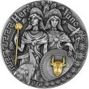 ヘラ&ジュノ 2オンス アンティーク仕上げ 銀貨 5ドル ニウエ 2022年