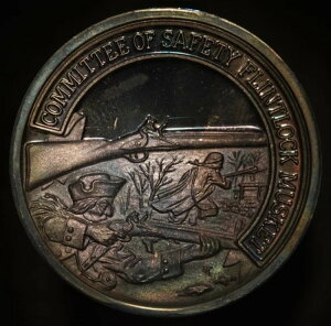 フリントロック式マスケット銃コンコード999ファインシルバーヴィンテージアートバーラウンドC3067