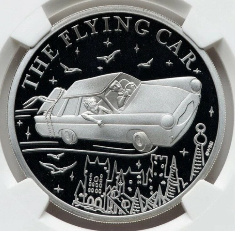 NGC PF70 2025 ハリー・ポッター 空飛ぶ車 イギリス プルーフシルバー 1オンス プルーフコインのサムネイル