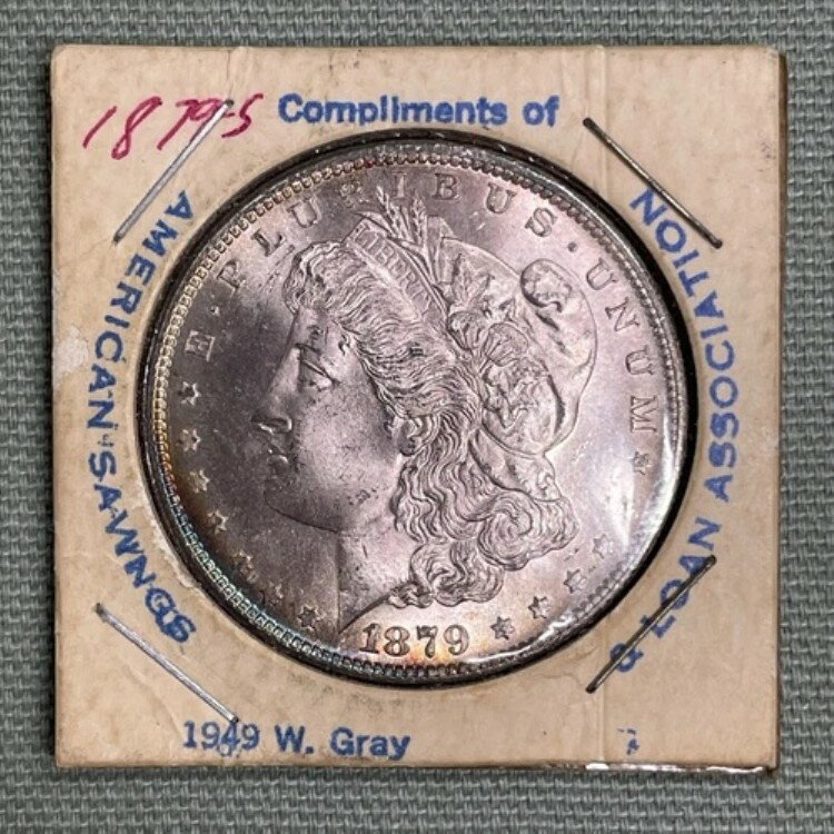 1879-S 1ドル アメリカ貯蓄貸付組合 未流通 アメリカ合衆国 シルバードル トーンコイン