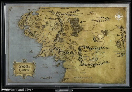 2021年 ニウエ ロード・オブ・ザ・リング 35g .999 シルバーフォイル 中つ国地図 2ドル