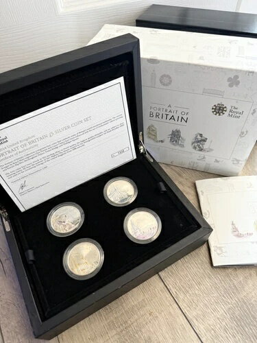 2014年 ロイヤルミント 英国の肖像 シルバープルーフ 5ポンド 4枚セットコレクション