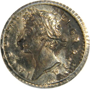 イギリス ジェームズ2世 1685年 シルバーペニー D PCGS AU 詳細 (08-12)