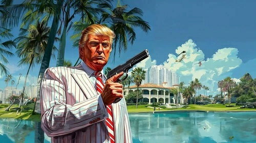 グランド・セフト・オート トランプ マール・ア・ラーゴ カラー 1オンス シルバーバー