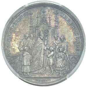 ドイツ 1850年頃 堅信礼 ドレントヴェット作 銀メダル / PCGS SP-64