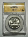 1936年 P オレゴントレイル記念ハーフドル ANACS MS65 ブラストホワイト ナイスストライク(3)