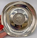 1892 年 アルフォンソ 13 世 銀貨 スペイン & 灰皿 & トレイ & プレート !