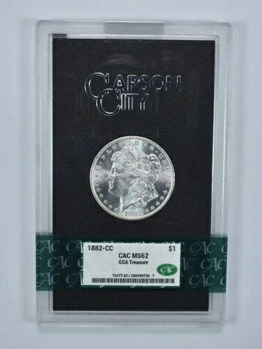 1882-CC モルガン銀貨 GSA トレジャー MS62 CAC CACg(3)