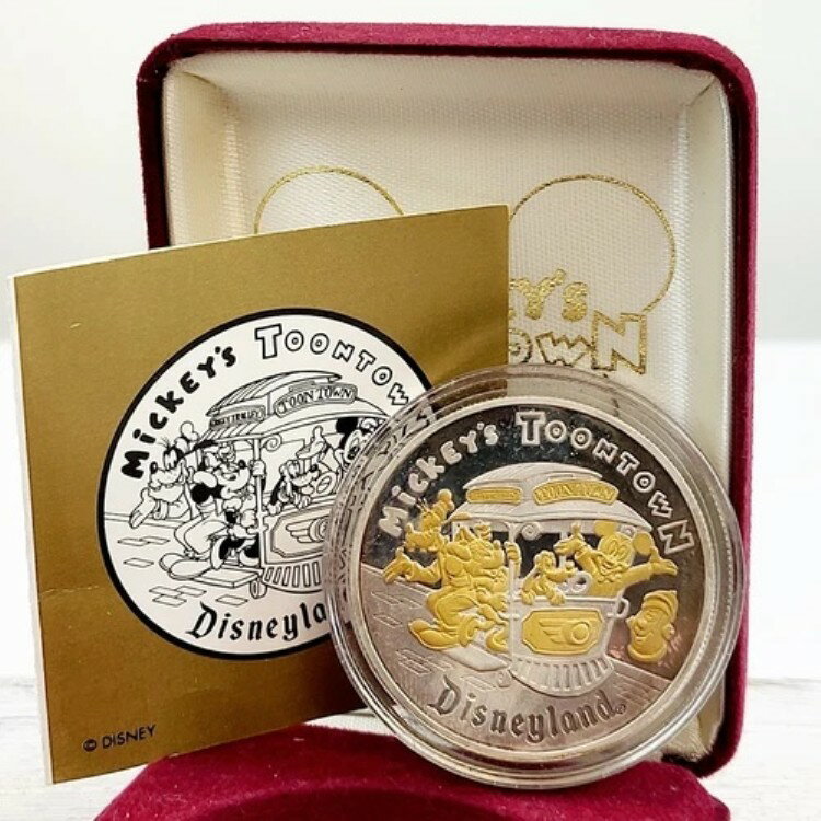 ヴィンテージ 1993 ディズニーランド ミッキーのトゥーンタウン 1オンス .999 シルバー地金 金 44/1000のサムネイル