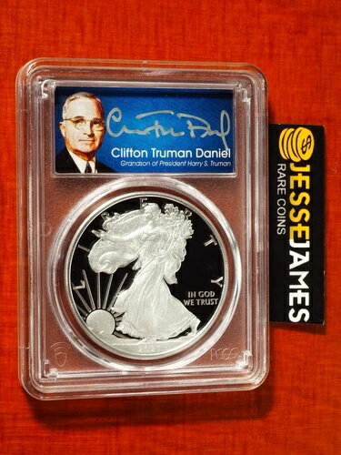 2021 W プルーフ シルバー イーグル PCGS PR70 DCAM T1 アドバンスリリース クリフトン・トルーマン サ..