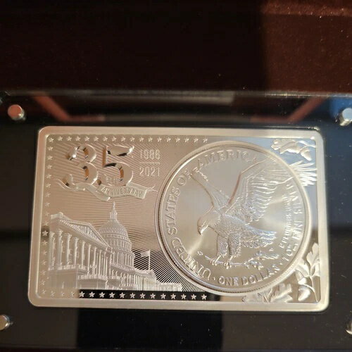 2021年 3オンス .999 30周年記念シルバーアメリカンイーグルバー/コインセット（箱入り、COA付き）