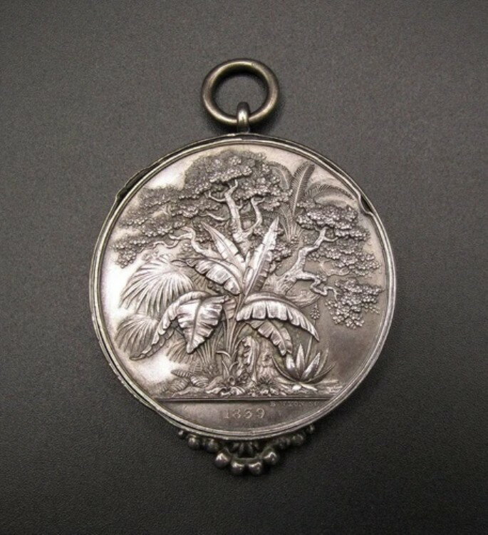 1839年 王立植物学会賞 51mm 銀メダル - ワイオン作