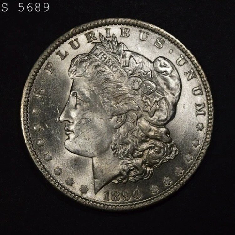 1890年 モルガン銀貨「GEM BU」*1点目以降は送料無料*