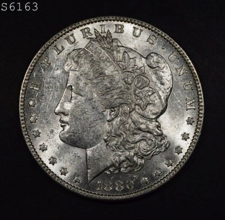 1880-O モルガン銀貨「チョイスBU」*1点目以降は送料無料*