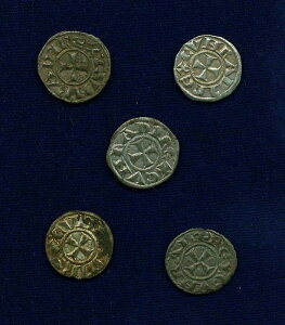 イタリア/イタリア諸州 ジェノバ共和国 1139-1339 「デナロ」コイン 5枚セット