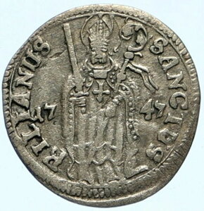 1747年 ドイツ諸州 - ヴュルツブルク司教区 インゲルハイム銀シリング貨幣 i98641