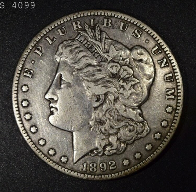 1892-S モルガン銀貨「XF」 *2点目以降は送料無料*