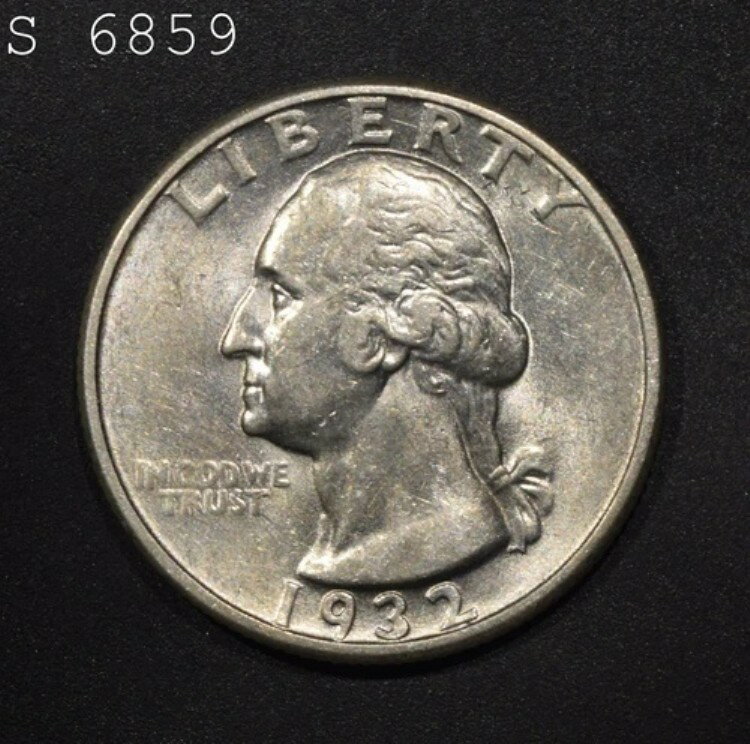 1932-D ワシントン シルバー クォーター "AU+" *2点目以降は送料無料*