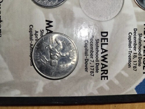 希少 1787 1999 “D” デラウェア *最初の州 25セント硬貨* シーザー・ロドニー