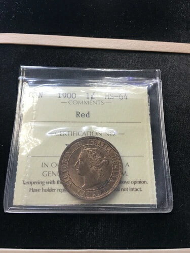 1900年 ICCS グレードカナダ、大型 1 セント、**MS-64** # XLE 451