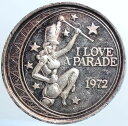 1972年 アメリカ ニューオーリンズ I LOVE A PARADE - ジュノ マルディグラ 銀メダル i108499