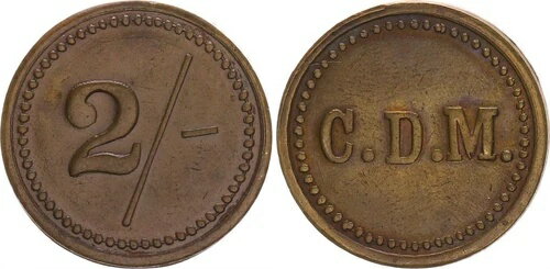 ドイツ南西アフリカ オランジェ/リューデリッツ トークンコインから 2 枚のダイヤモンド CDM へ