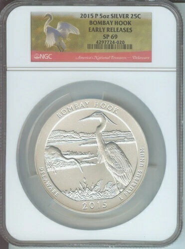 2015-P ボンベイフック NP ATB 5オンス シルバー NGC SP69 SP-69 アーリーリリース ER E.R.