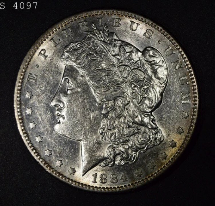 1884-S モルガン銀貨「AU++」*1点目以降送料無料*