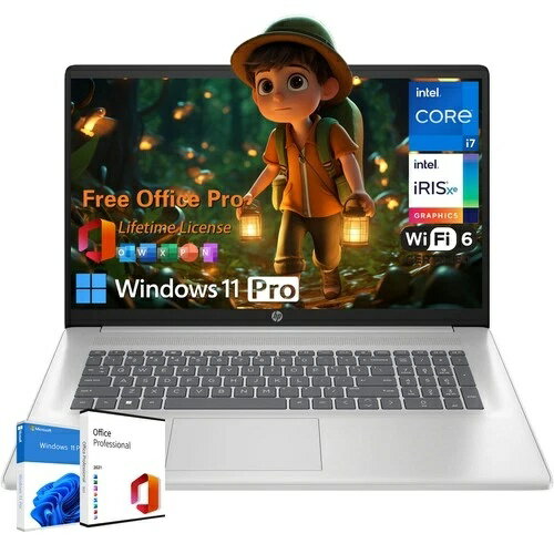 2025HP 17.3インチ タッチ ノートパソコン Win11P+Office21 10コア i7-1355U 5GHZ 最大64GB-4TB SSD