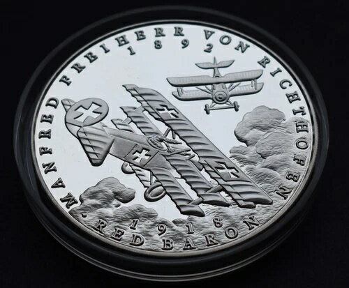 パナマ 1988 25 バルボア プルーフ リヒトホーフェン レッド バロン 1918 5 オンス シルバー 超レア!