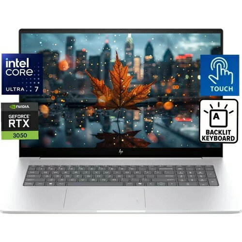 HP Envy 17.3インチ タッチスクリーン ノートパソコン、Intel Core Ultra 7 プロセッサー 155U、RTX 3050