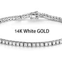 女性用モアッサナイトブレスレット、ギフトに最適なソリッド14K10Kイエローゴールドテニスブレスレット