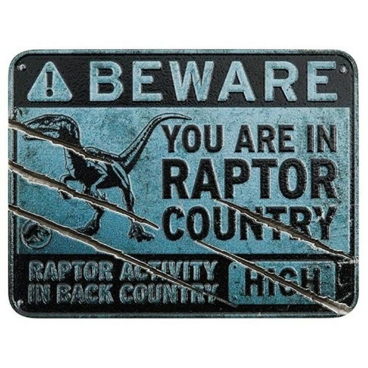 2022年 2オンス アンティーク ニウエ シルバー ジュラシック・ワールド ラプター カントリーサイン型コイン