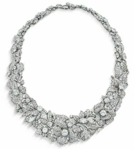 925スターリングシルバーネックレス キュービックジルコニア ハンドメイド フローラルチョーカー レディースジュエリー